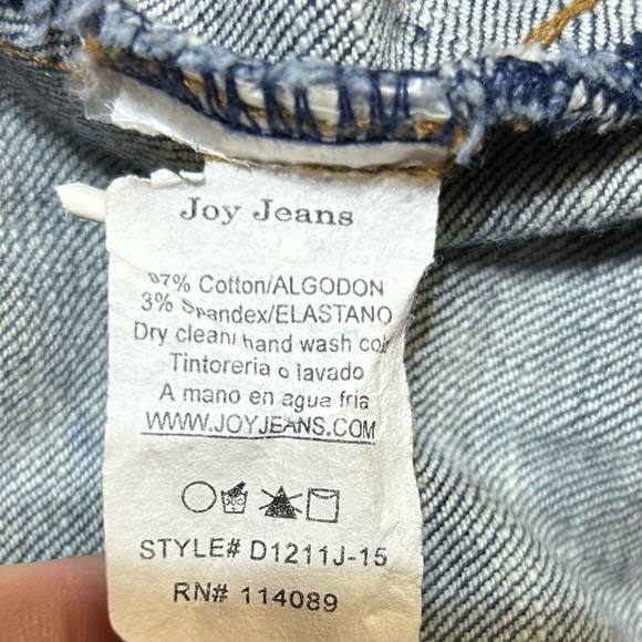 Vintage Joy Jean Studded Butterfly Cropped Denim Jacket Size: M | J1 = JOY Jean - Picture 9 of 10